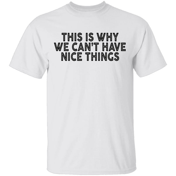 This Is Why We Can't Have Nice Things T-Shirt CustomCat