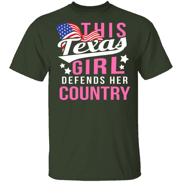 This Texas Girl Defends Her Country T-Shirt CustomCat