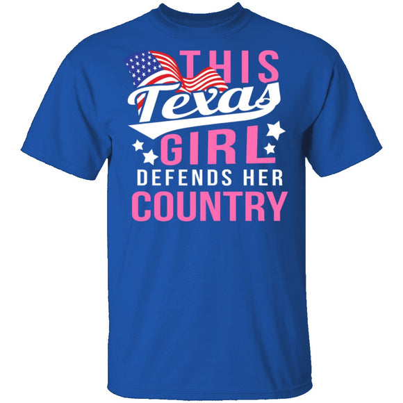 This Texas Girl Defends Her Country T-Shirt CustomCat