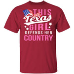 This Texas Girl Defends Her Country T-Shirt CustomCat