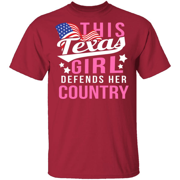 This Texas Girl Defends Her Country T-Shirt CustomCat
