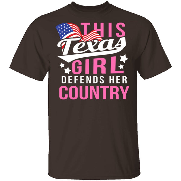 This Texas Girl Defends Her Country T-Shirt CustomCat