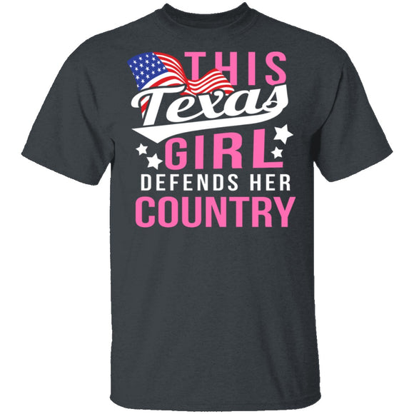 This Texas Girl Defends Her Country T-Shirt CustomCat