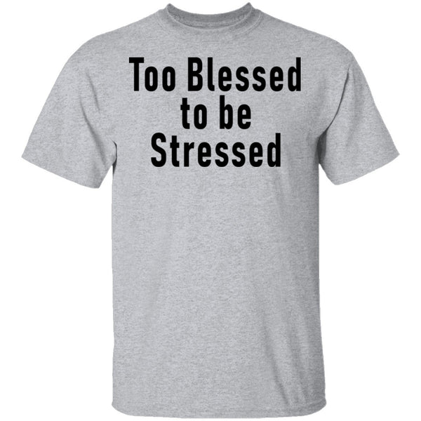 Too Blessed To Be Stressed T-Shirt CustomCat