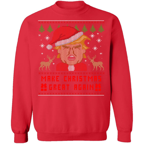 Trump Make Christmas Great Again Ugly Sweater CustomCat