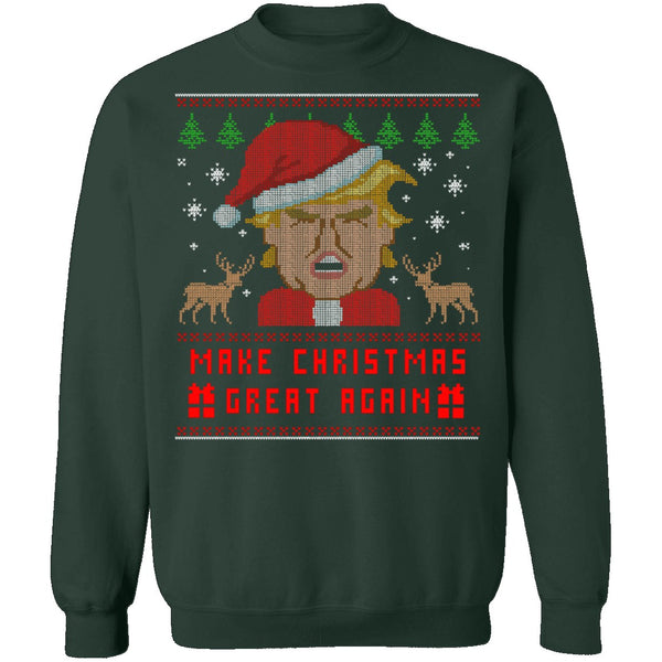 Trump Make Christmas Great Again Ugly Sweater CustomCat