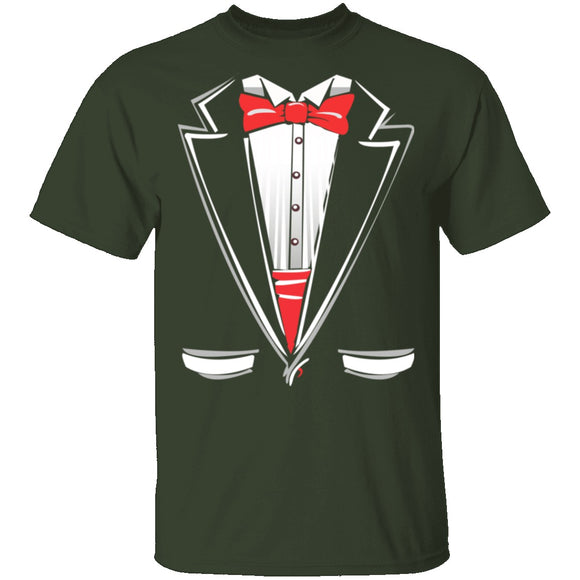 Tuxedo Shirt T-Shirt CustomCat