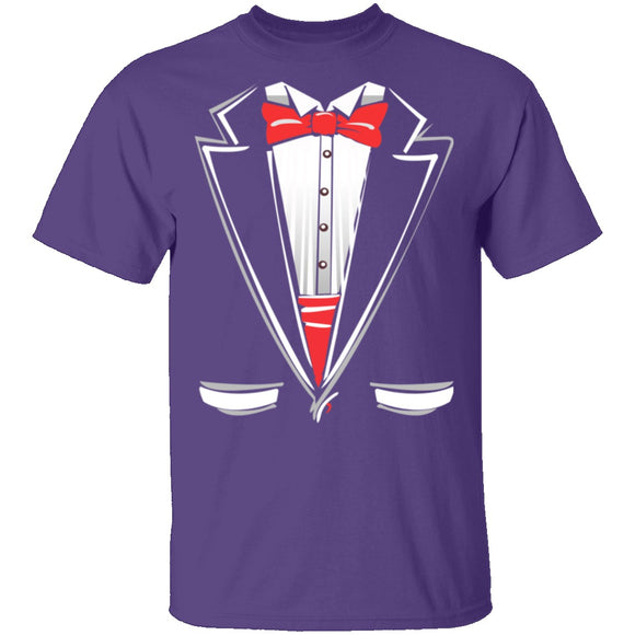 Tuxedo Shirt T-Shirt CustomCat