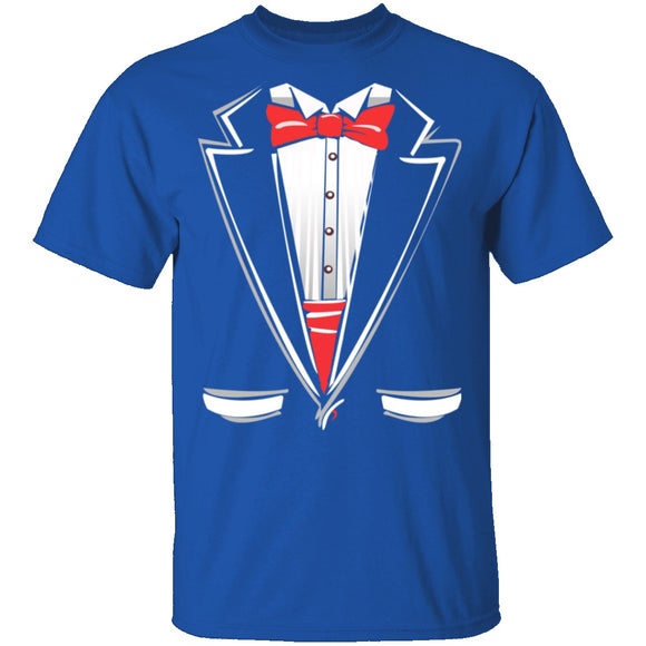 Tuxedo Shirt T-Shirt CustomCat