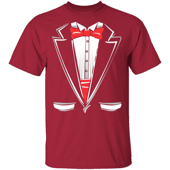 Tuxedo Shirt T-Shirt CustomCat