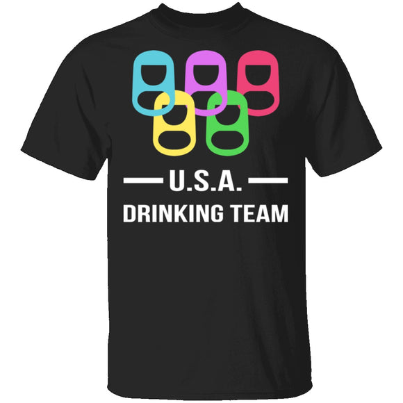 U.S.A. Drinking Team T-Shirt CustomCat