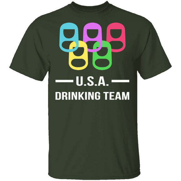 U.S.A. Drinking Team T-Shirt CustomCat