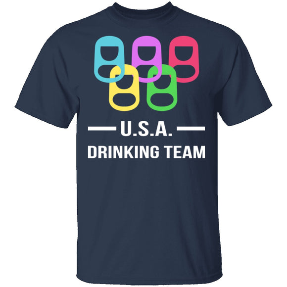 U.S.A. Drinking Team T-Shirt CustomCat