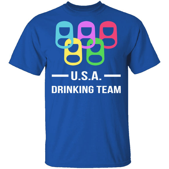 U.S.A. Drinking Team T-Shirt CustomCat