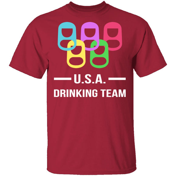 U.S.A. Drinking Team T-Shirt CustomCat