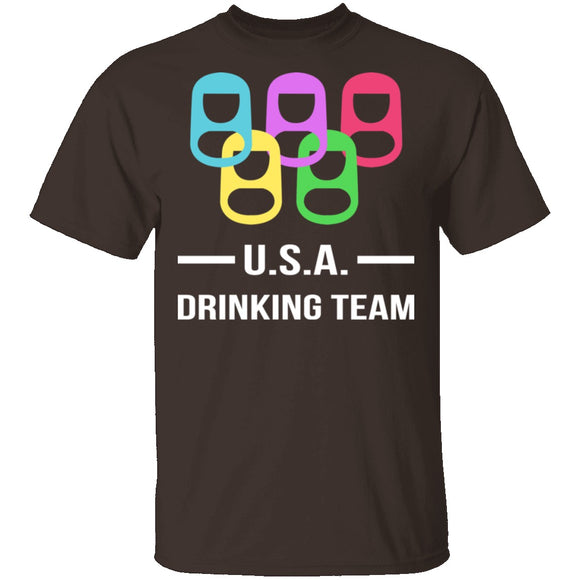 U.S.A. Drinking Team T-Shirt CustomCat