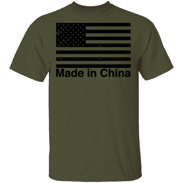 US Flag Made In China T-Shirt CustomCat