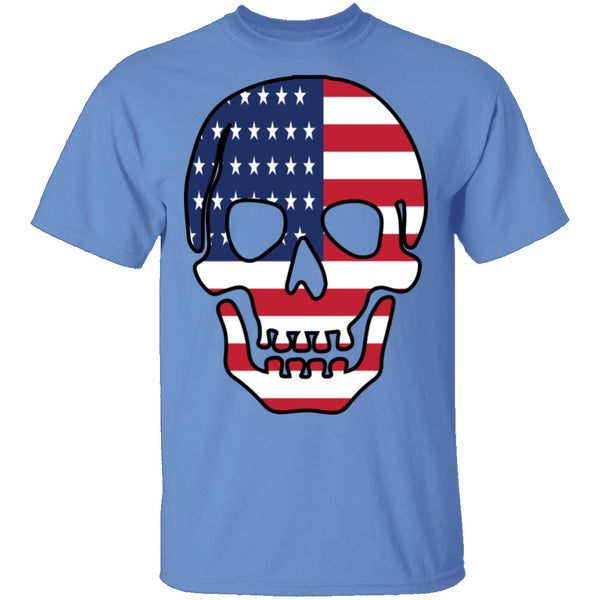 US Flag Skull T-Shirt CustomCat