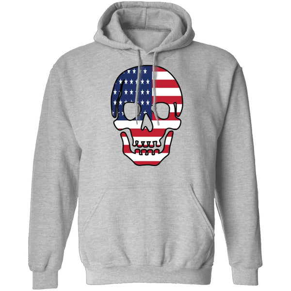 US Flag Skull T-Shirt CustomCat