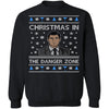Ugly Christmas Sweater In The Danger Zone CustomCat