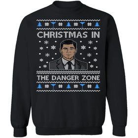 Ugly Christmas Sweater In The Danger Zone CustomCat