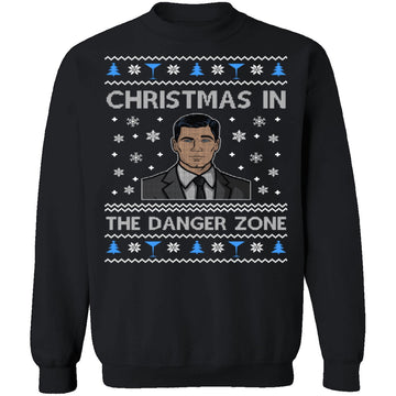 Ugly Christmas Sweater In The Danger Zone CustomCat