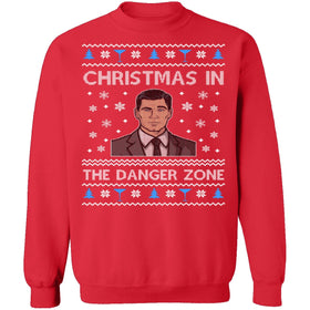 Ugly Christmas Sweater In The Danger Zone CustomCat