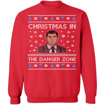 Ugly Christmas Sweater In The Danger Zone CustomCat