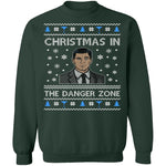 Ugly Christmas Sweater In The Danger Zone CustomCat