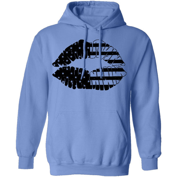 Us Flag Lips T-Shirt CustomCat