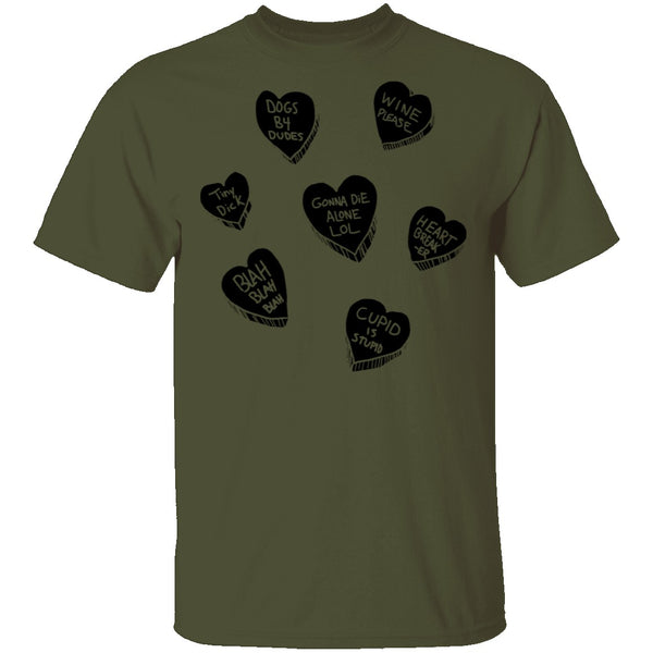 V Day Hearts T-Shirt CustomCat
