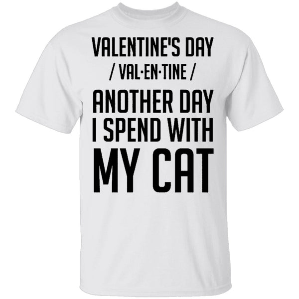 Valentine's Day - Another Day Spent With My Cat T-Shirt CustomCat