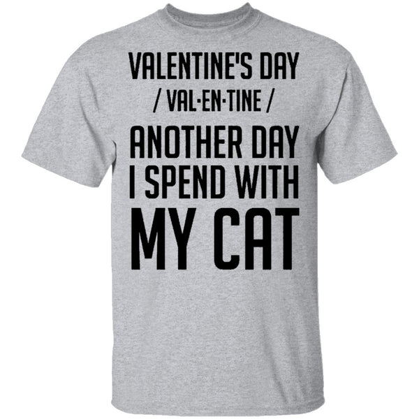 Valentine's Day - Another Day Spent With My Cat T-Shirt CustomCat