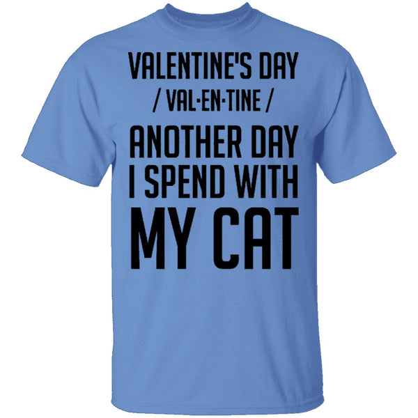 Valentine's Day - Another Day Spent With My Cat T-Shirt CustomCat