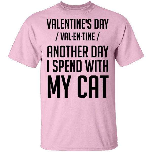 Valentine's Day - Another Day Spent With My Cat T-Shirt CustomCat