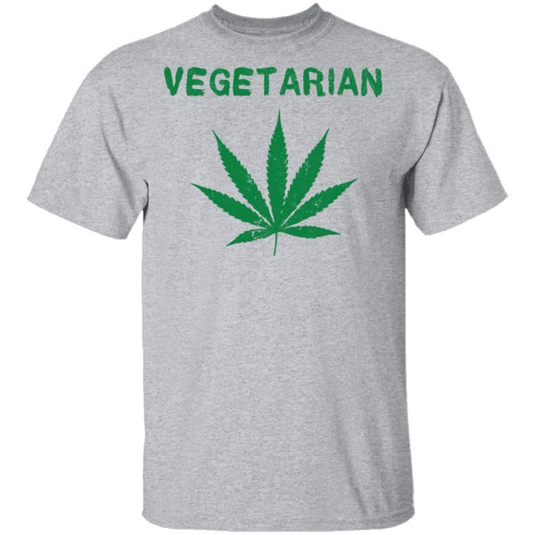 Vegetarian Marijuana T-Shirt CustomCat
