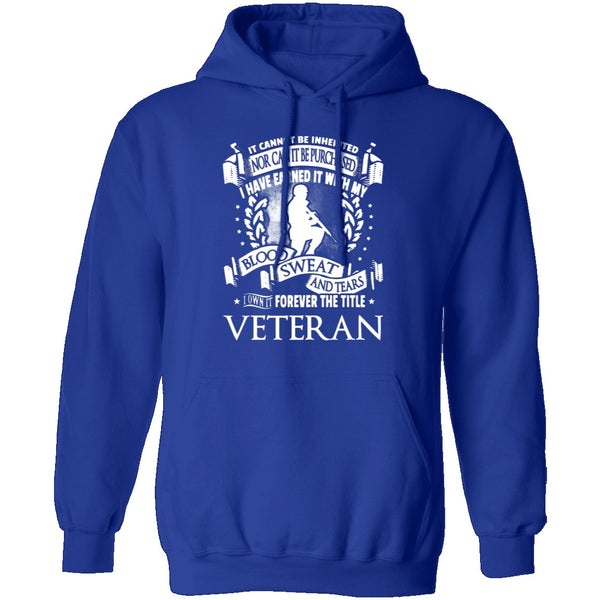 Veteran Blood Sweat And Tears T-Shirt CustomCat