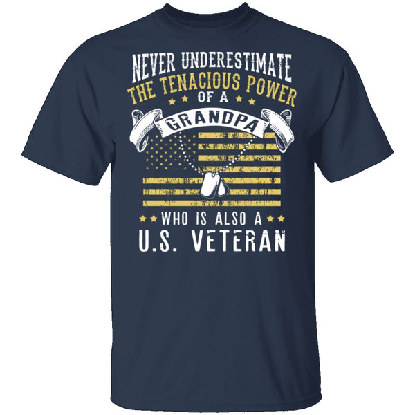 Veteran Grandpa T-Shirt CustomCat