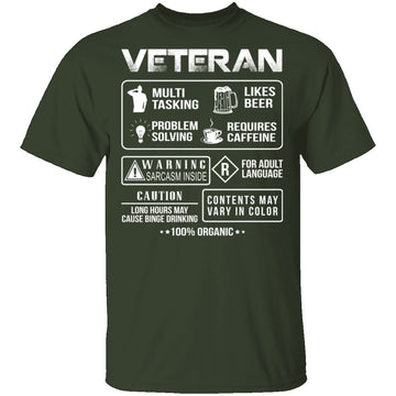 Veteran Inside T-Shirt CustomCat