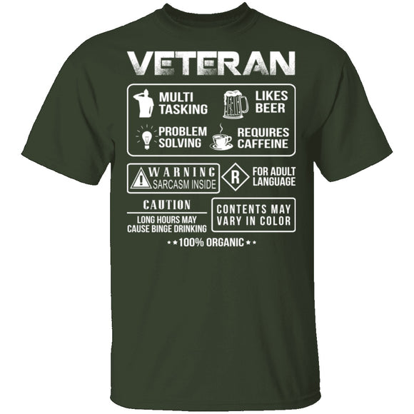 Veteran Inside T-Shirt CustomCat