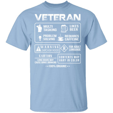 Veteran Inside T-Shirt CustomCat
