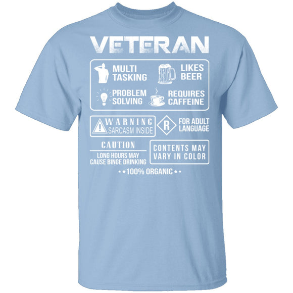 Veteran Inside T-Shirt CustomCat