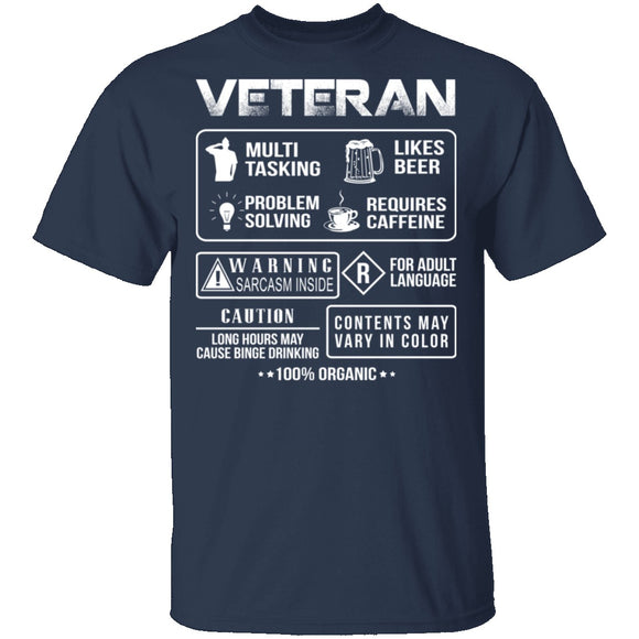 Veteran Inside T-Shirt CustomCat