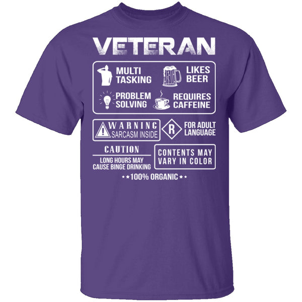 Veteran Inside T-Shirt CustomCat