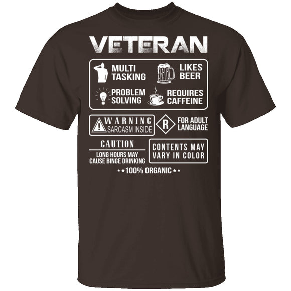 Veteran Inside T-Shirt CustomCat