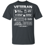 Veteran Inside T-Shirt CustomCat