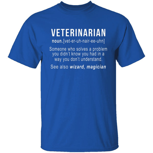 Veterinarian Definition T-Shirt CustomCat
