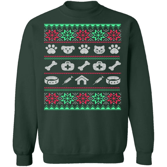Veterinarian Ugly Christmas Sweater CustomCat