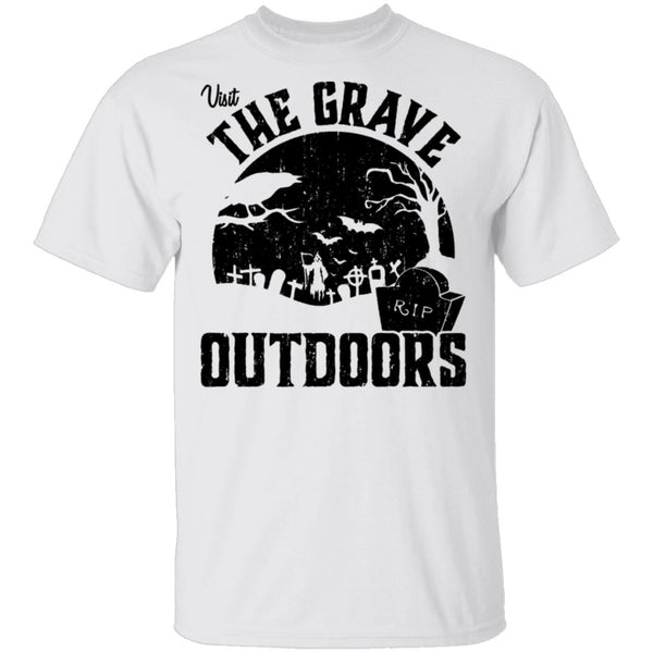 Visit The Grave Outdoors T-Shirt CustomCat