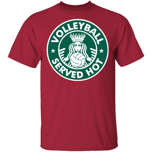 Volleyball Served Hot T-Shirt CustomCat